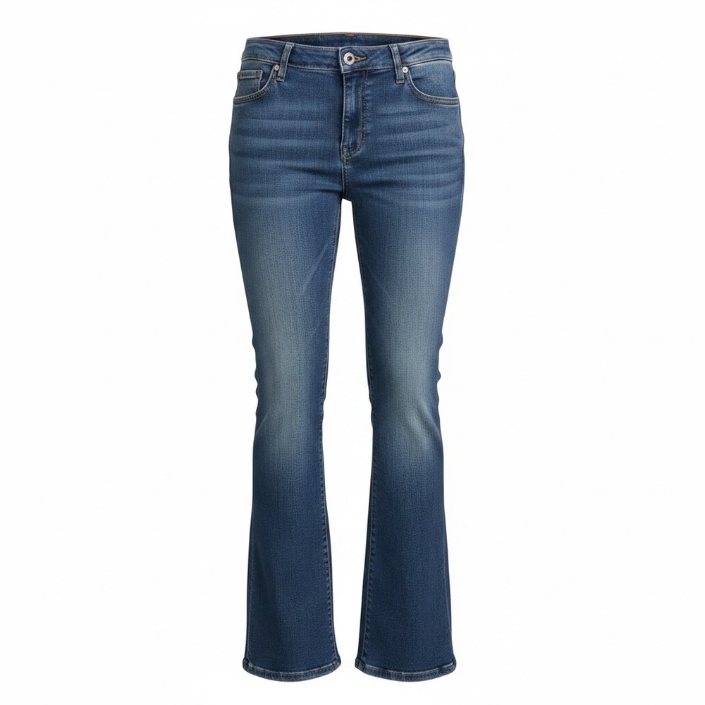 Vigoss for Dressbarn Womens Blue Embellished Bootcut Jeans Size 13/14 P1850DB